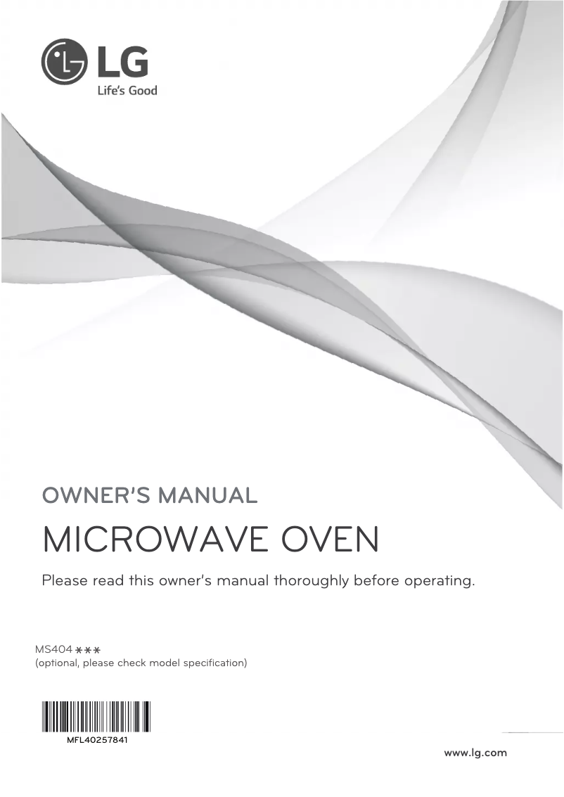 Página 1 del manual Manual de usuario LG MS4040SRB