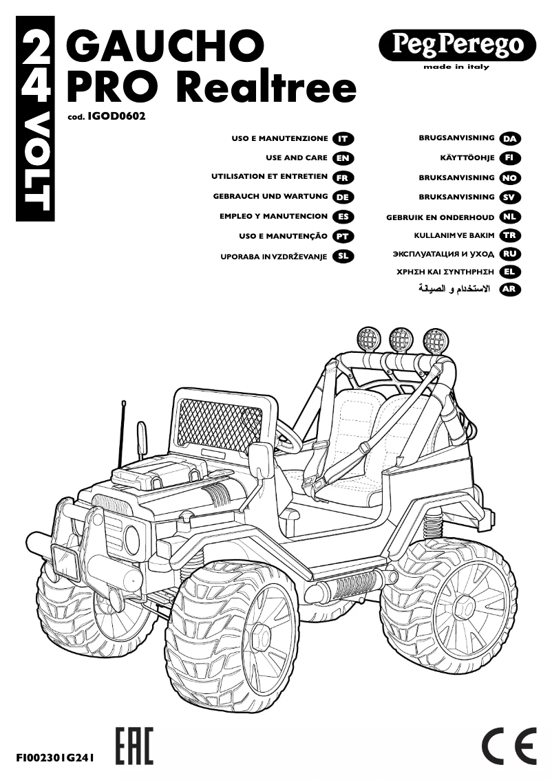 Page 1 de la notice Manuel utilisateur Peg Perego Gaucho Pro Realtree