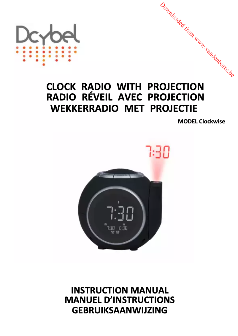 Image de la première page du manuel de l'appareil Clockwise