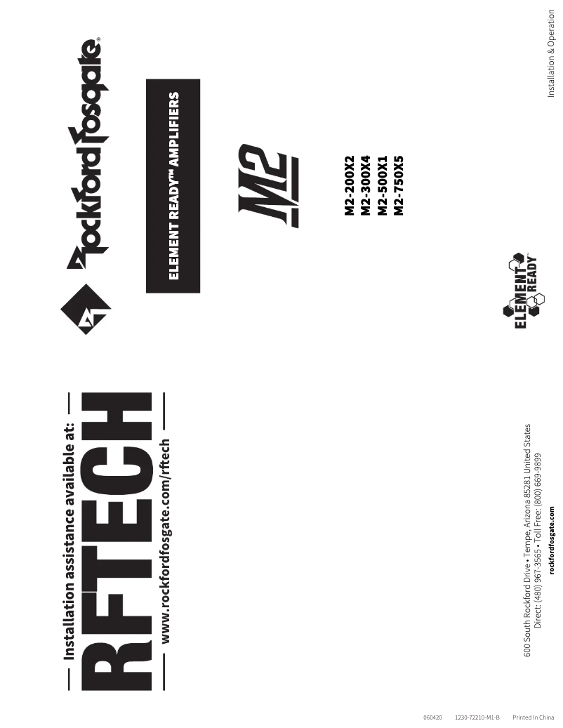 Página 1 del manual Manual de usuario Rockford Fosgate M2-750X5