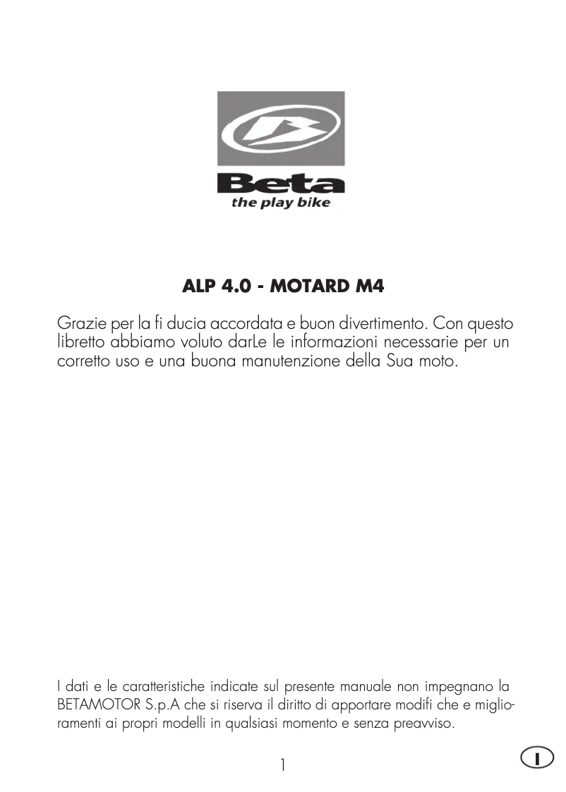 Imagen de la primera página del manual del dispositivo M4 4T (2008)