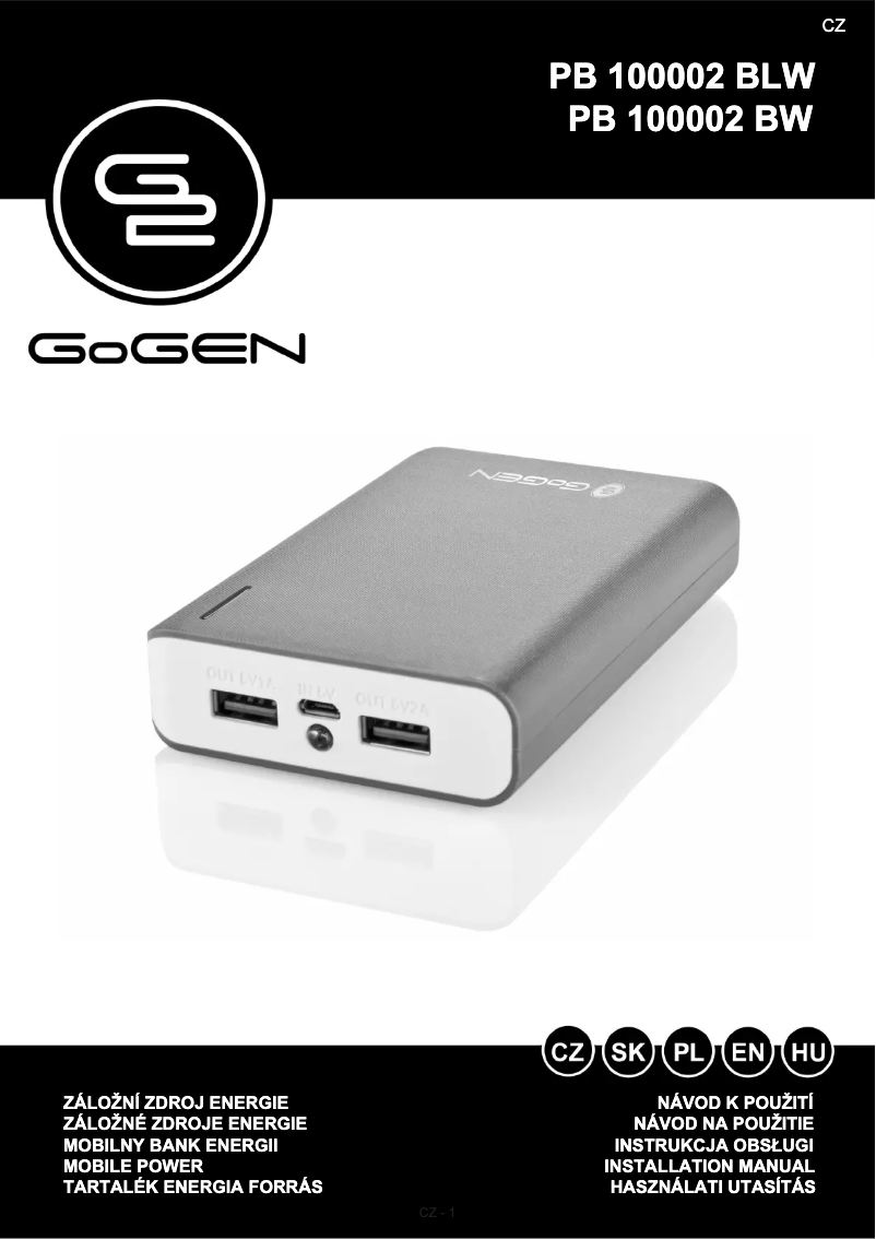 Image de la première page du manuel de l'appareil PB100002BW