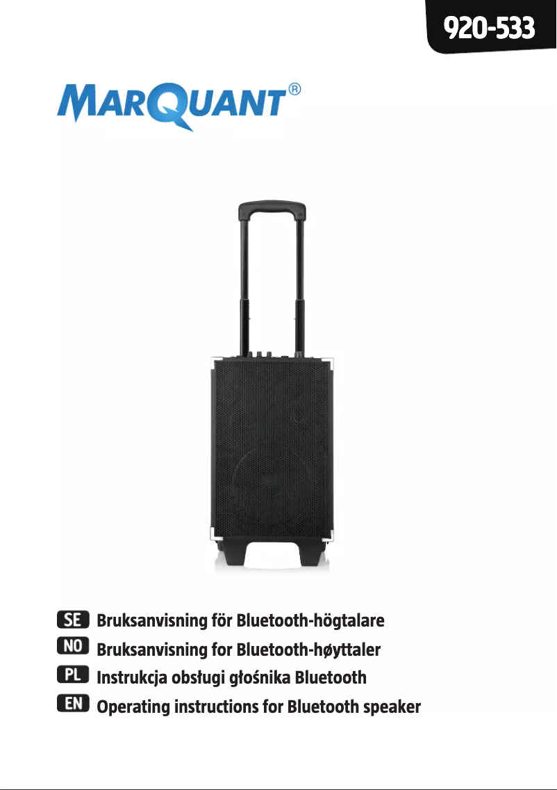 Page n°1 - Manuel utilisateur Marquant 920-533