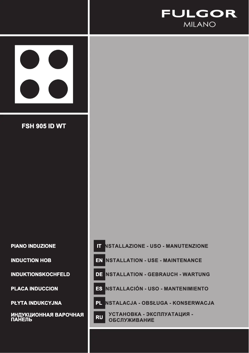 Page 1 of the manual User Manual Fulgor Milano FSH 905 ID WT BK