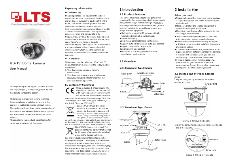 Page n°1 - Manuel utilisateur LTS CMHD7422