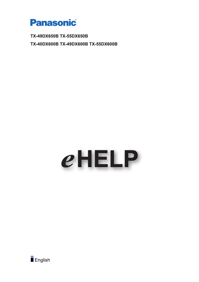 Page 1 de la notice Manuel utilisateur Panasonic TX-55DX600B