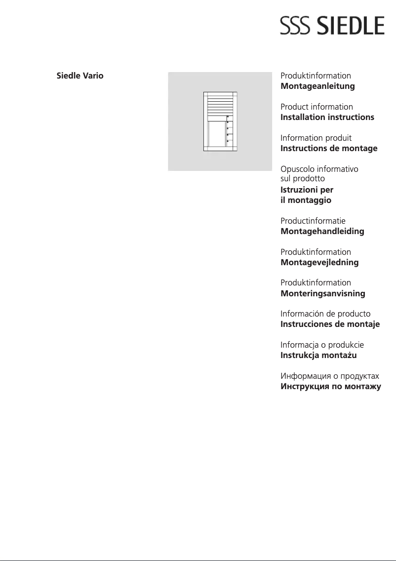 Page 1 de la notice Manuel utilisateur Siedle TM 612-1 W