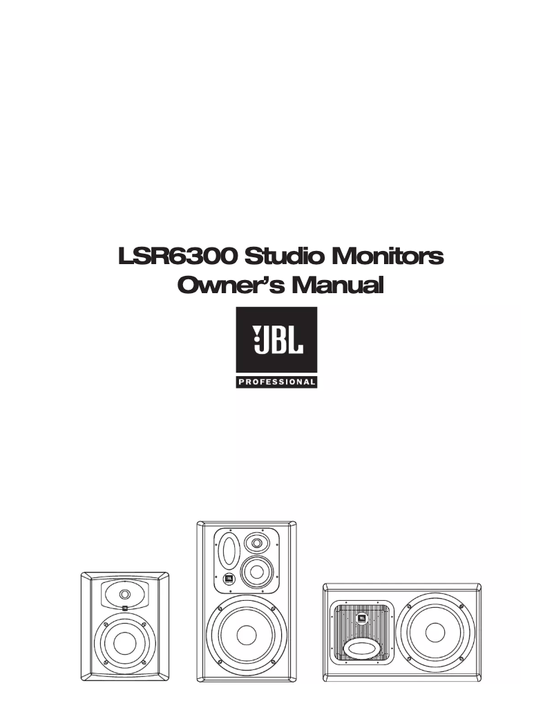 Page n°1 - Manuel utilisateur JBL LSR6328P