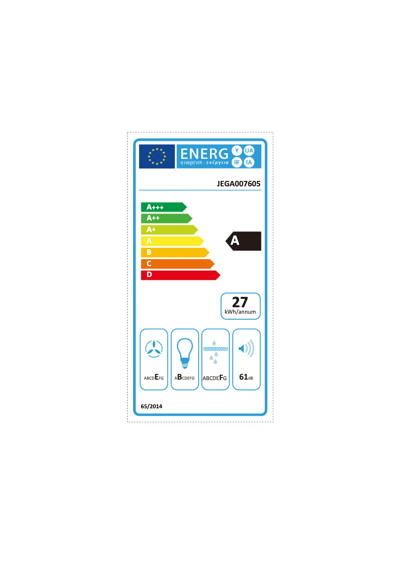 Page n°1 - Label énergétique Jocel JEGA007605