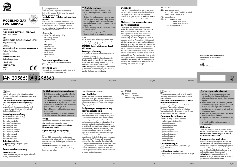 Page 1 de la notice Manuel utilisateur Playtive IAN 295863