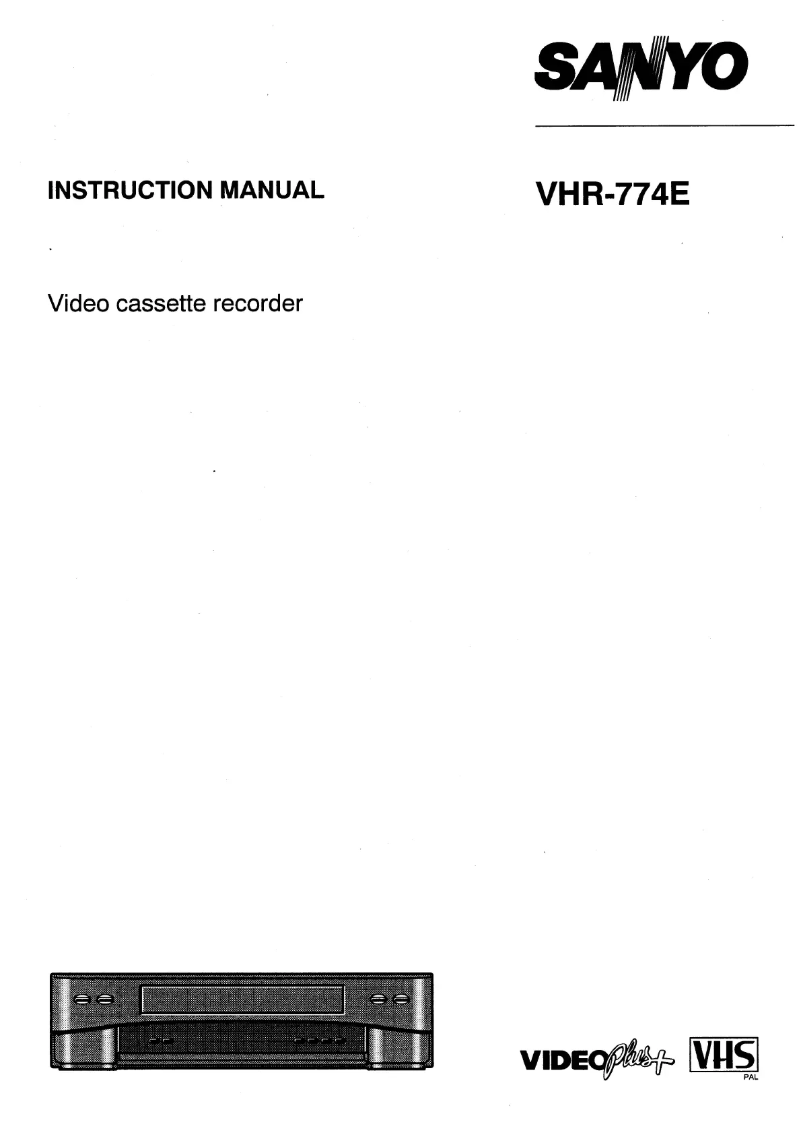 Page 1 de la notice Manuel utilisateur Sanyo VHR-774