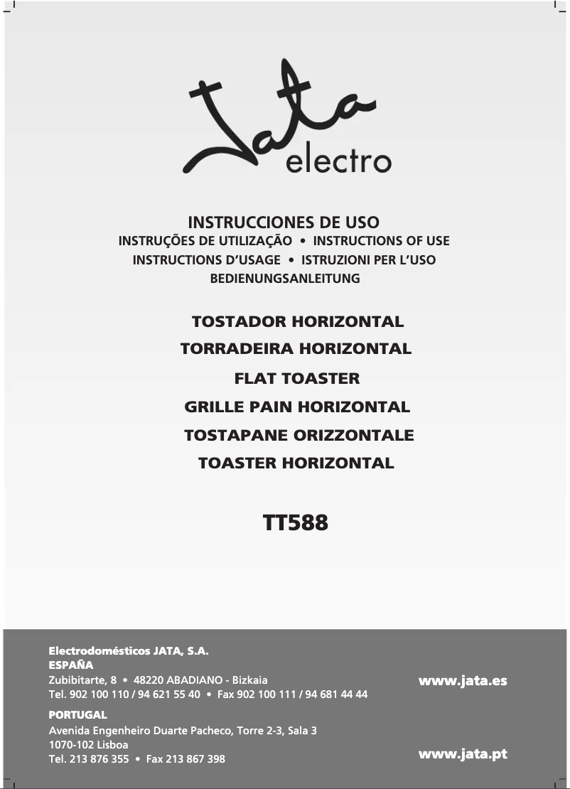 Page n°1 - Manuel utilisateur Jata TT588