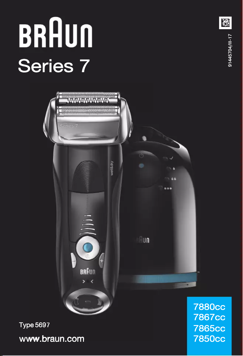 Page 1 de la notice Manuel utilisateur Braun Series 7 7880CC