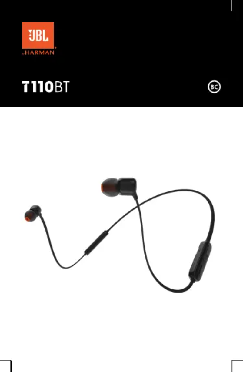 Page 1 de la notice Manuel utilisateur JBL Tune 110BT