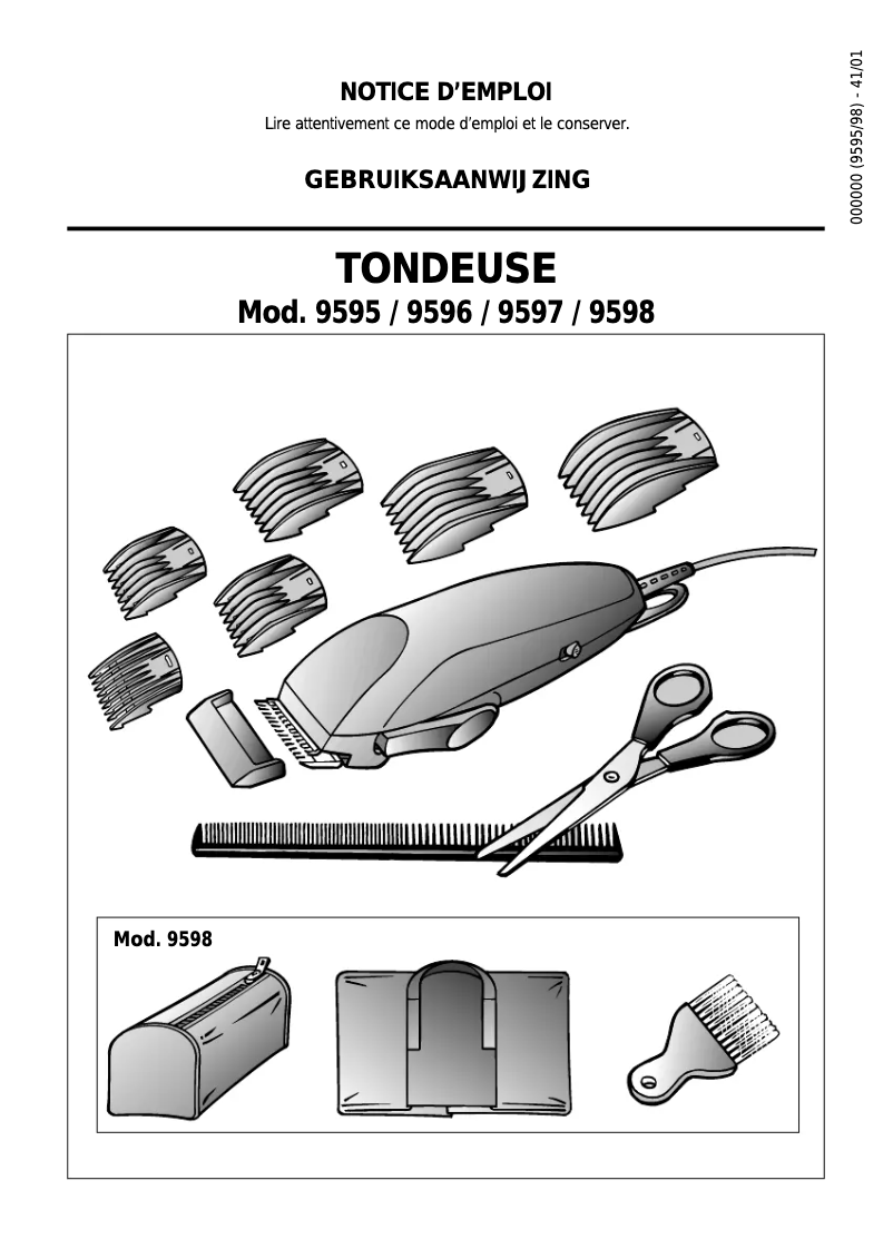 Page 1 de la notice Manuel utilisateur Calor 9595