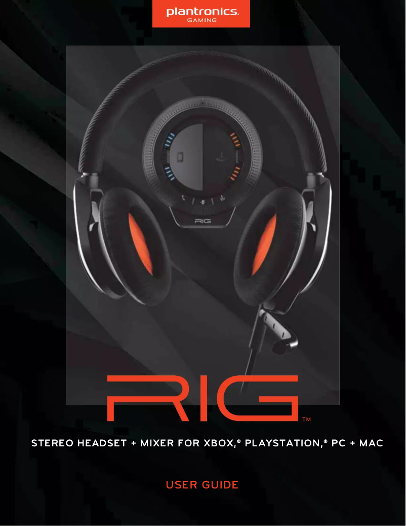 Page n°1 - Manuel utilisateur Plantronics RIG 800LX