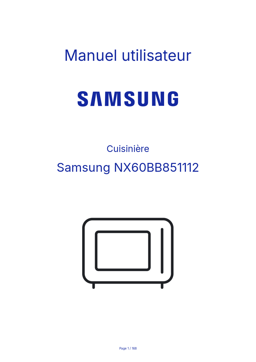 Page n°1 - Manuel utilisateur Samsung NX60BB851112