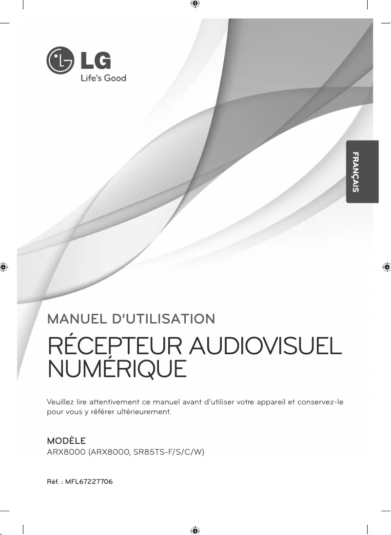 Image de la première page du manuel de l'appareil ARX8000