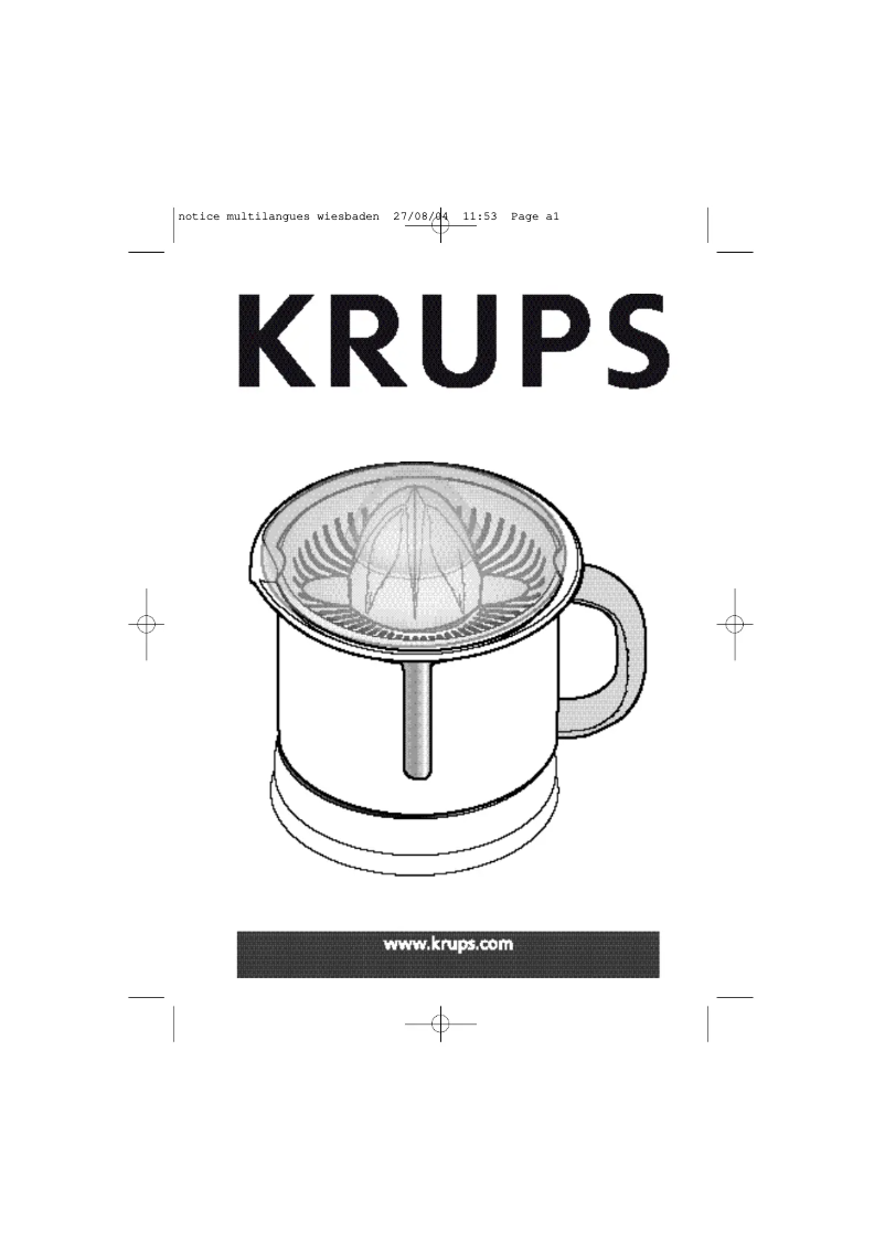 Page n°1 - Manuel utilisateur Krups FSD1