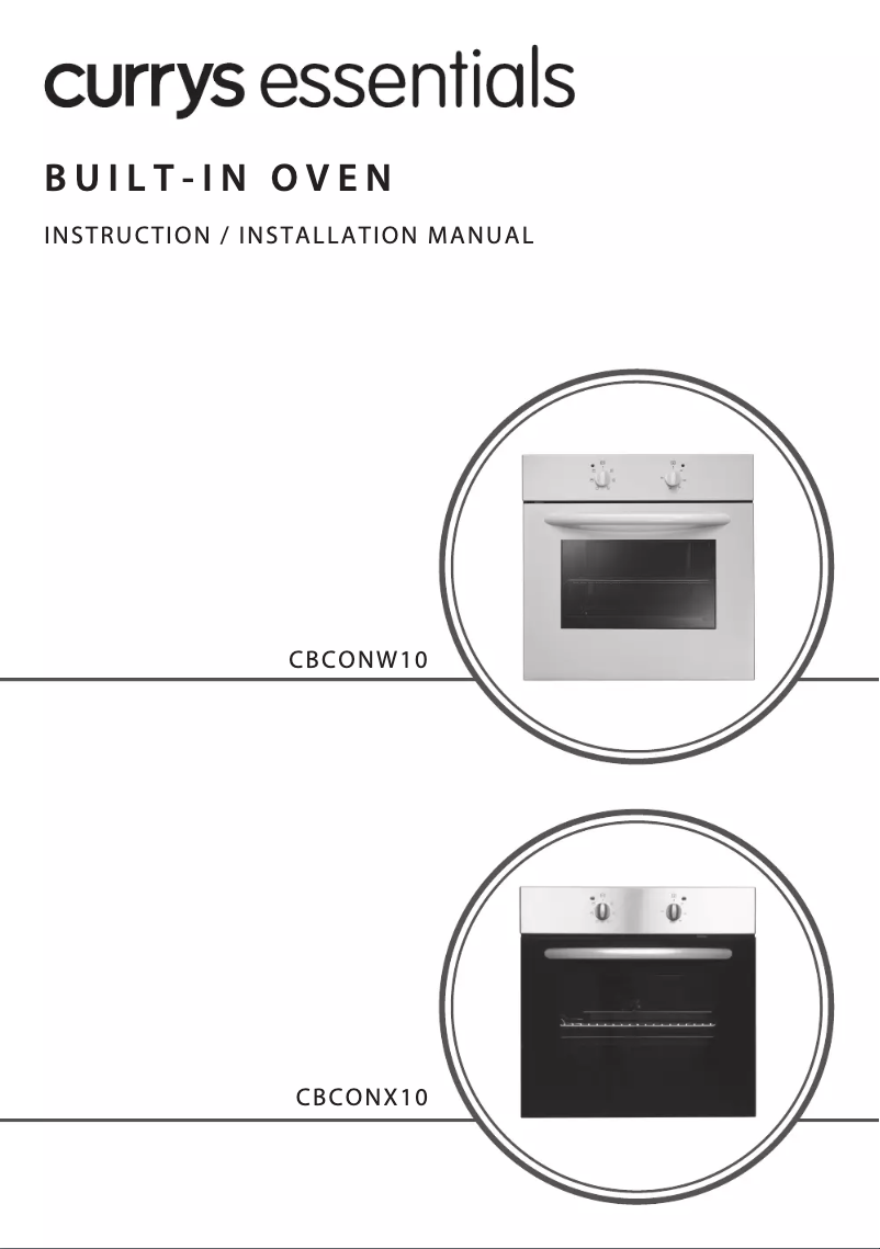 Page 1 de la notice Manuel utilisateur Currys Essentials CBCONW10