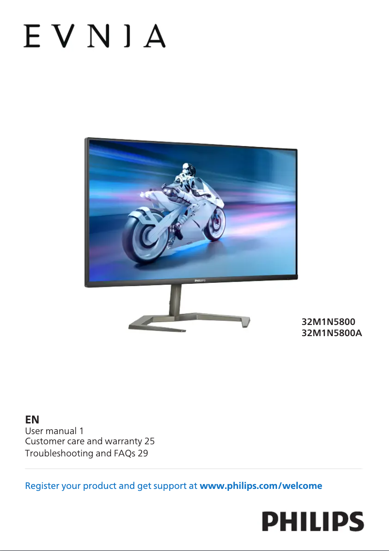Página 1 del manual Manual de usuario Philips Evnia 32M1N5800A
