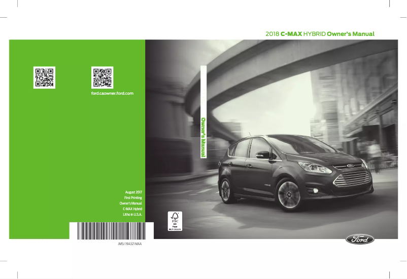 Page 1 de la notice Manuel utilisateur Ford C-Max Hybrid (2018)
