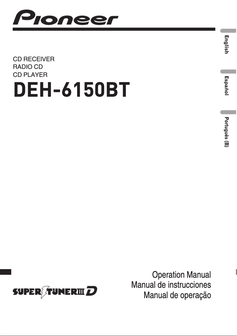 Page n°1 - Manuel utilisateur Pioneer DEH-6150BT