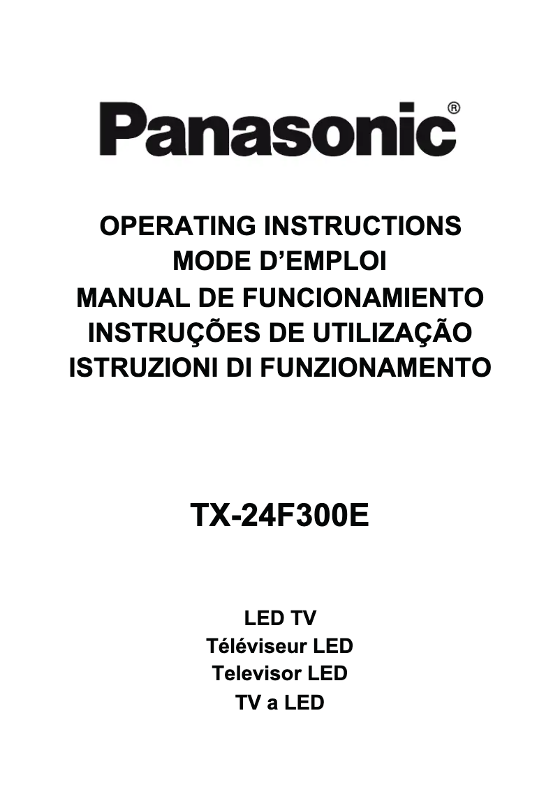 Page 1 de la notice Manuel utilisateur Panasonic Viera TX-24F300E