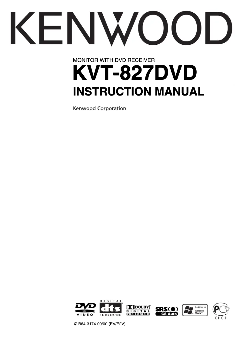 Page n°1 - Manuel utilisateur Kenwood KVT-827DVDY