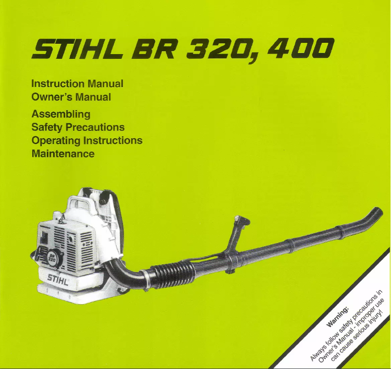 Page n°1 - Manuel utilisateur Stihl BR 320