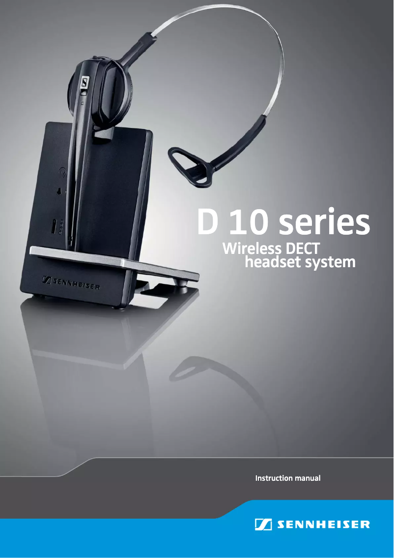 Page n°1 - Manuel utilisateur Sennheiser D10 Series