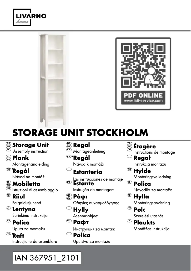 Page 1 de la notice Manuel utilisateur Livarno Lux IAN 366981