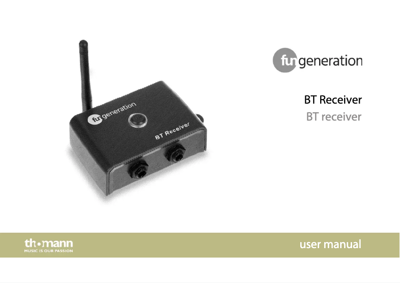 Page n°1 - Manuel utilisateur Fun Generation BT Receiver