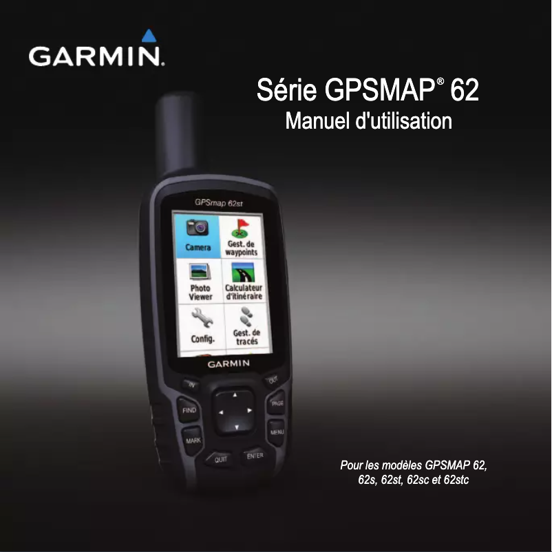 Image de la première page du manuel de l'appareil GPSMAP 62sc