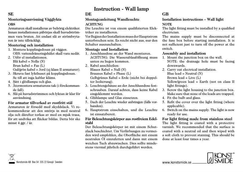Image de la première page du manuel de l'appareil Parma