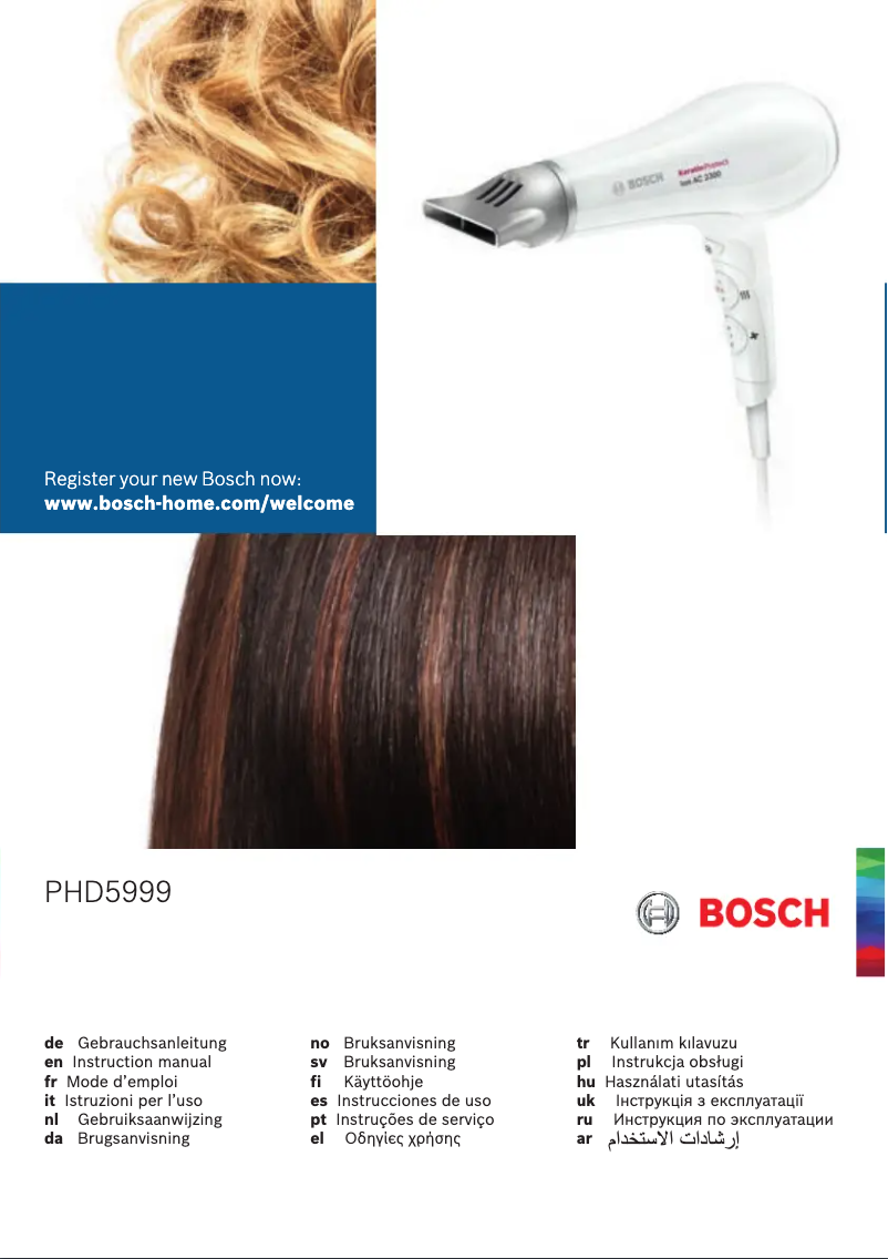 Image de la première page du manuel de l'appareil PHD5999