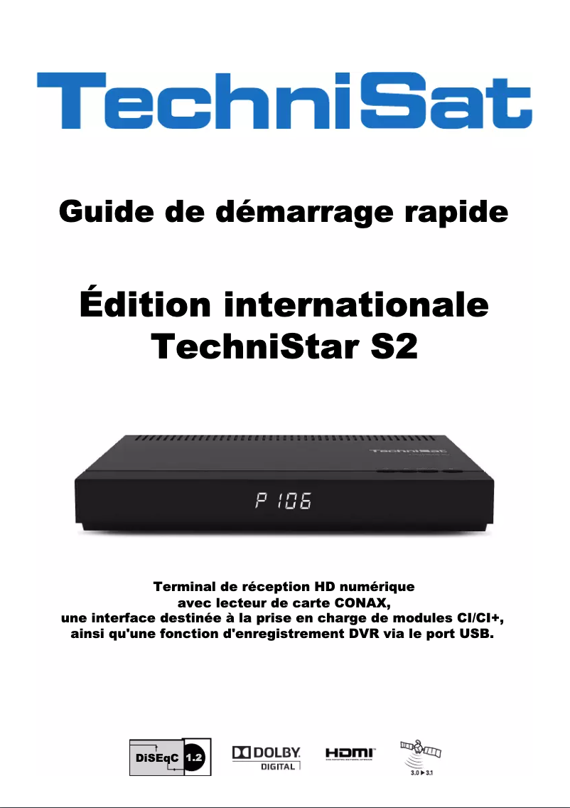 Image de la première page du manuel de l'appareil TechniStar S2
