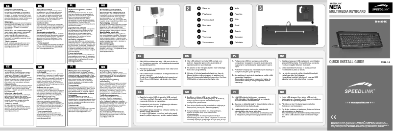 Page n°1 - Manuel utilisateur Speedlink SL-6430 Meta