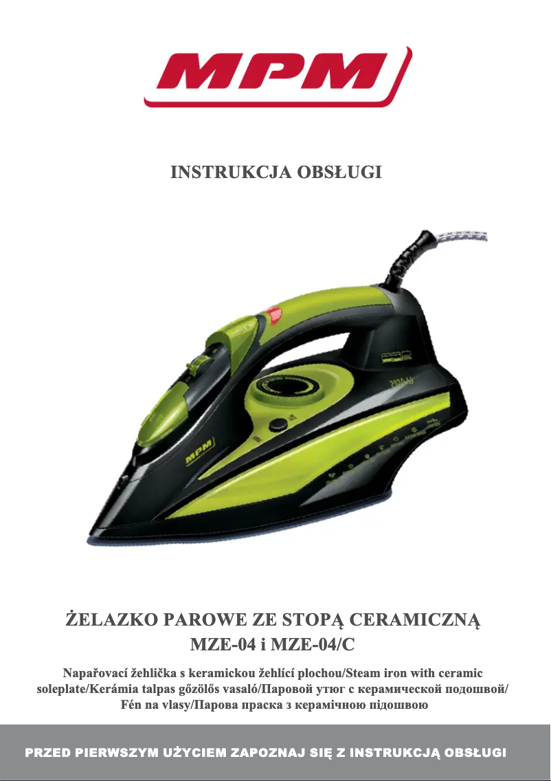 Page 1 de la notice Manuel utilisateur MPM MZE-04