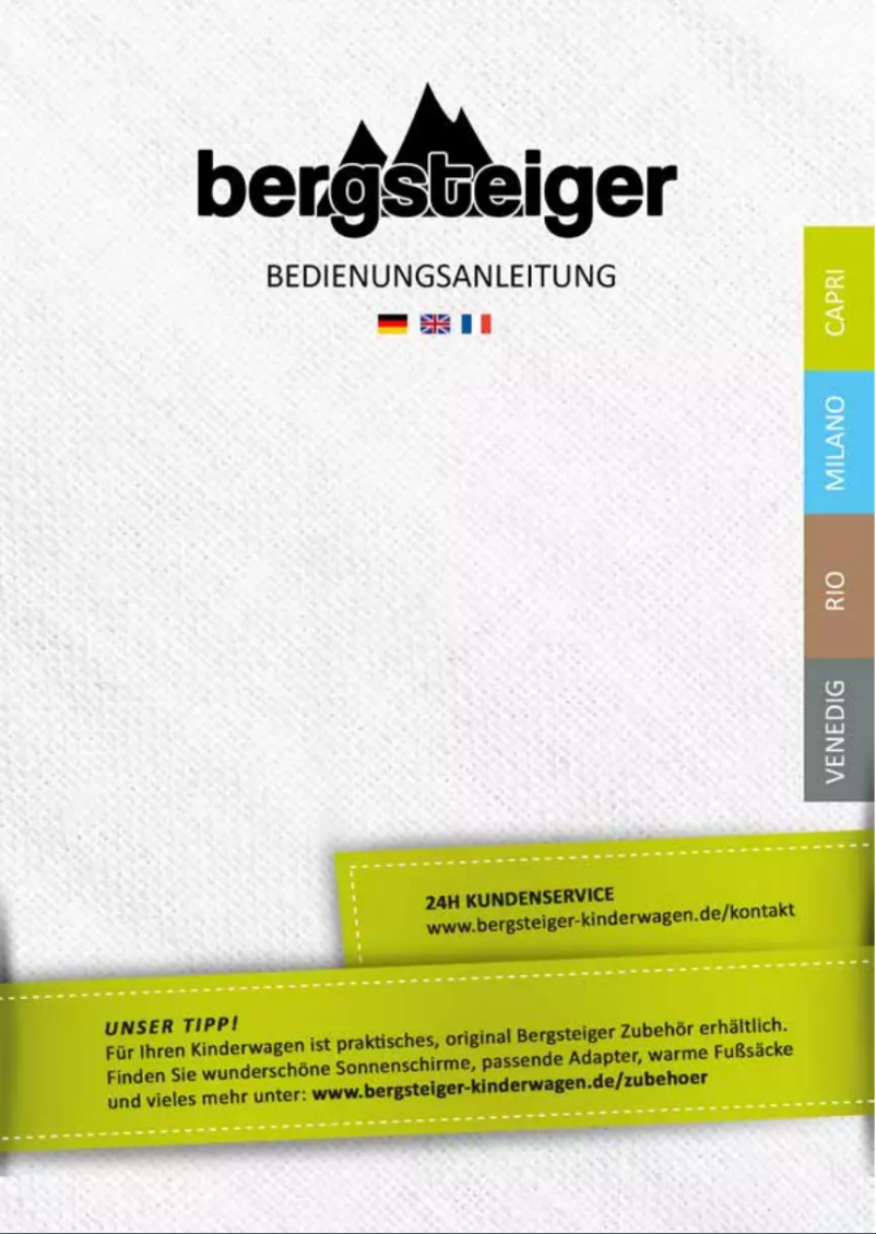 Page n°1 - Manuel utilisateur Bergsteiger Capri