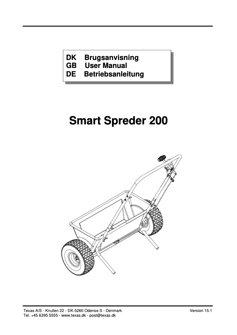 Image de la première page du manuel de l'appareil Smart Spreader 200