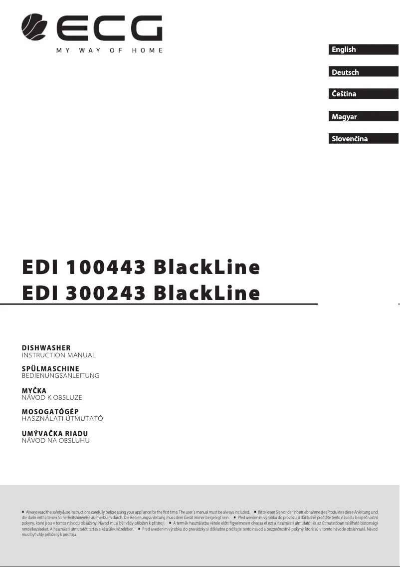 Image de la première page du manuel de l'appareil EDI 100443 BlackLine