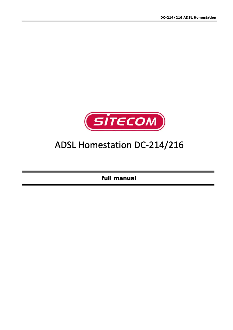 Page n°1 - Manuel utilisateur Sitecom DC-216