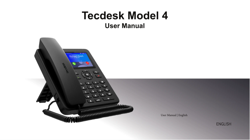 Página 1 del manual Manual de usuario Tecdesk Model 4 scharz