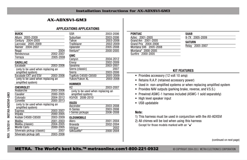 Página 1 del manual Manual de usuario AXESS AX-ADXSVI-GM3