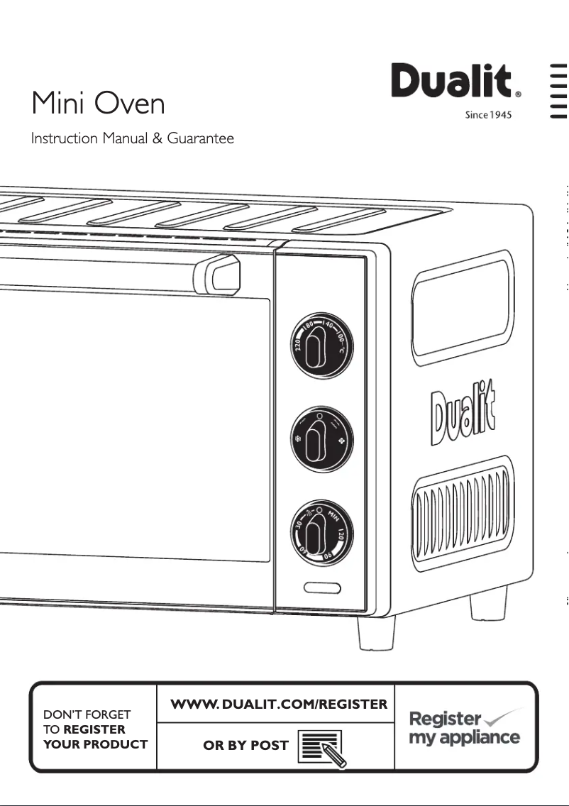 Image de la première page du manuel de l'appareil Mini Oven 89200