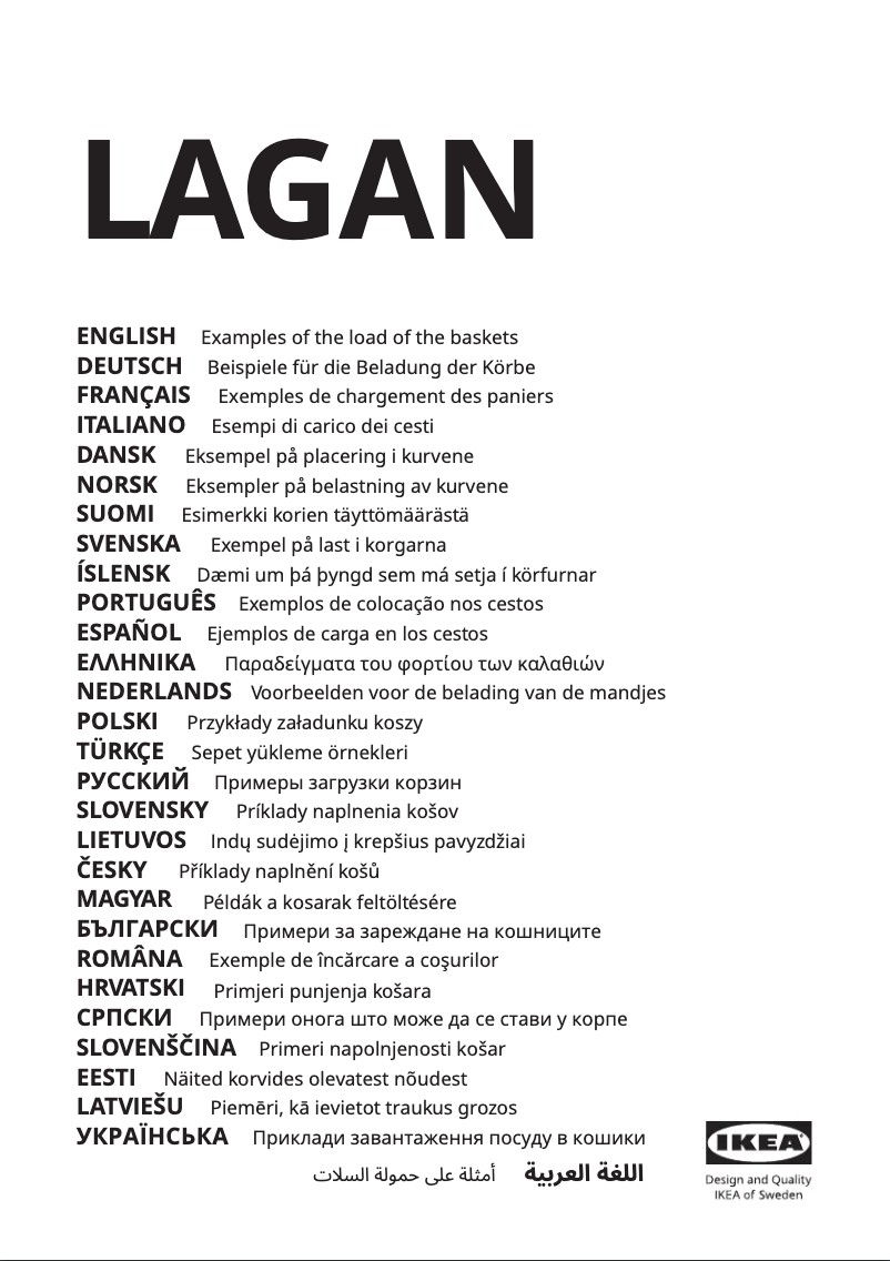 Página 1 del manual Manual de usuario Ikea LAGAN 005.089.99