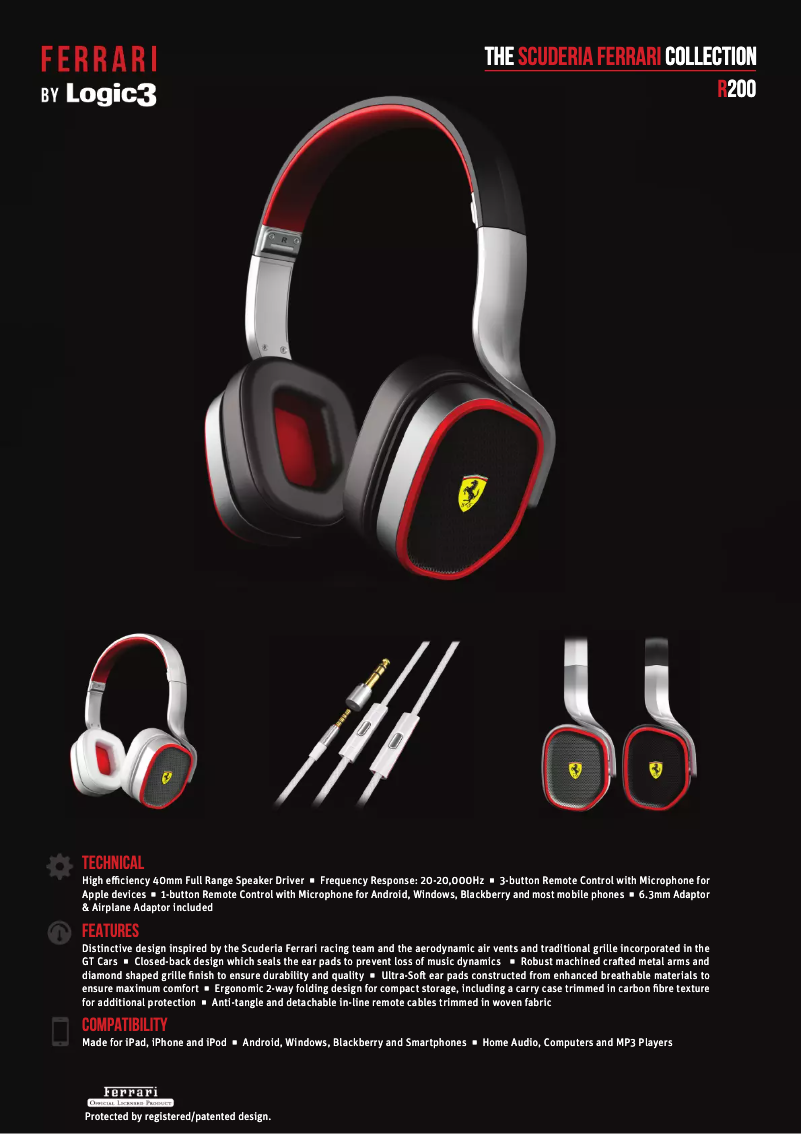 Image de la première page du manuel de l'appareil Scuderia R200