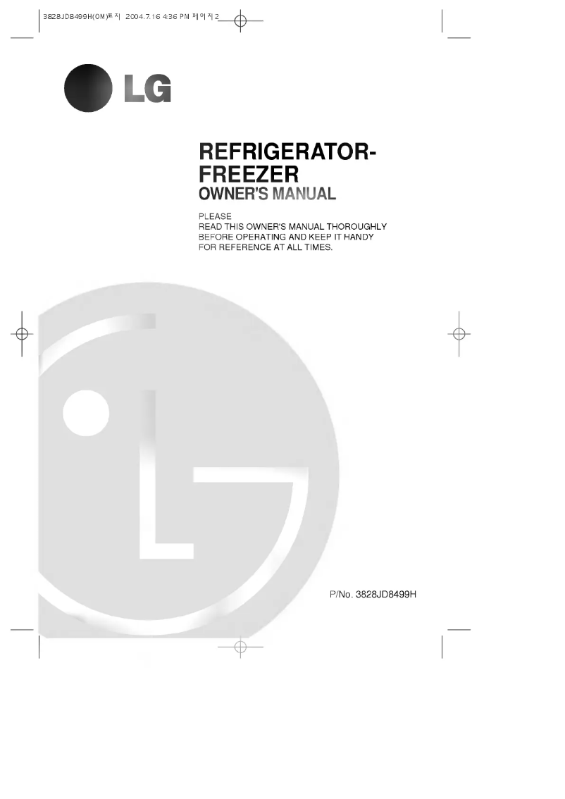 Page 1 de la notice Manuel utilisateur LG GR-T722ATC
