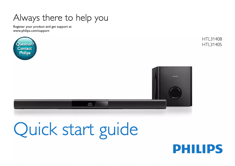 Image de la première page du manuel de l'appareil HTL3140S